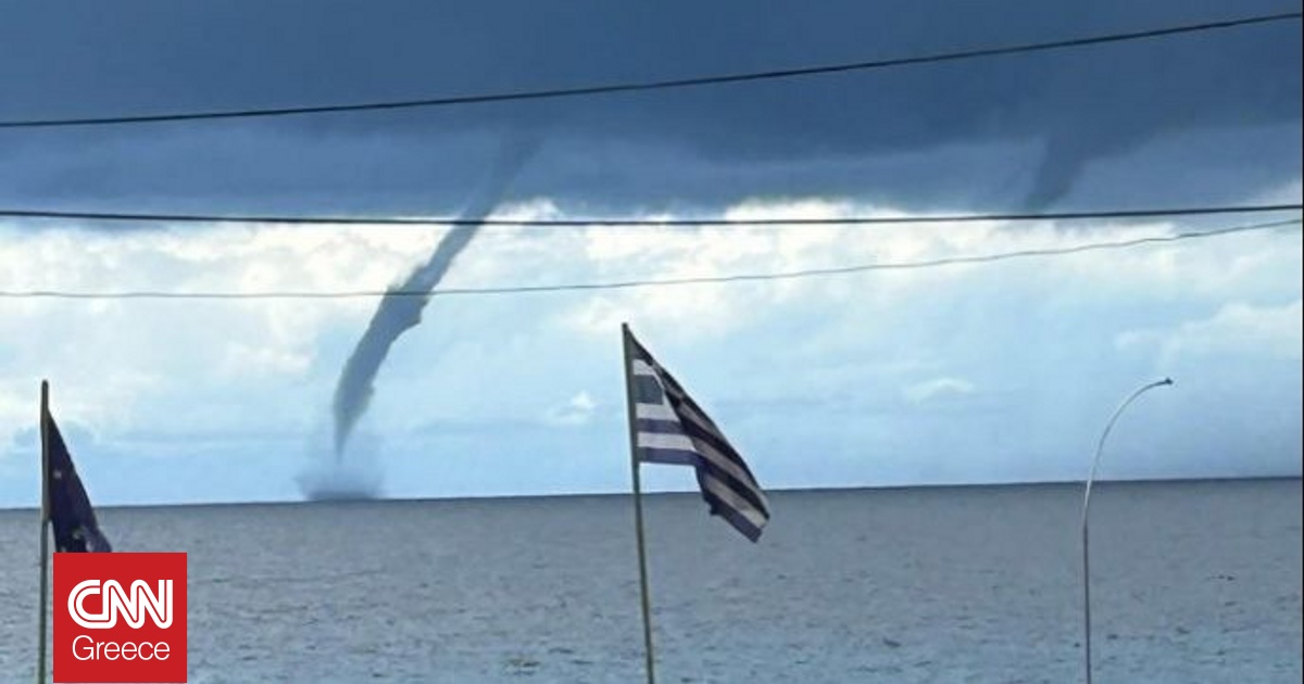 Υδροστρόβιλοι έκαναν την εμφάνισή τους σε Παξούς και το Κάθισμα Λευκάδας Υδροστρόβιλοι έκαναν την εμφάνισή τους σε Παξούς και το Κάθισμα Λευκάδας