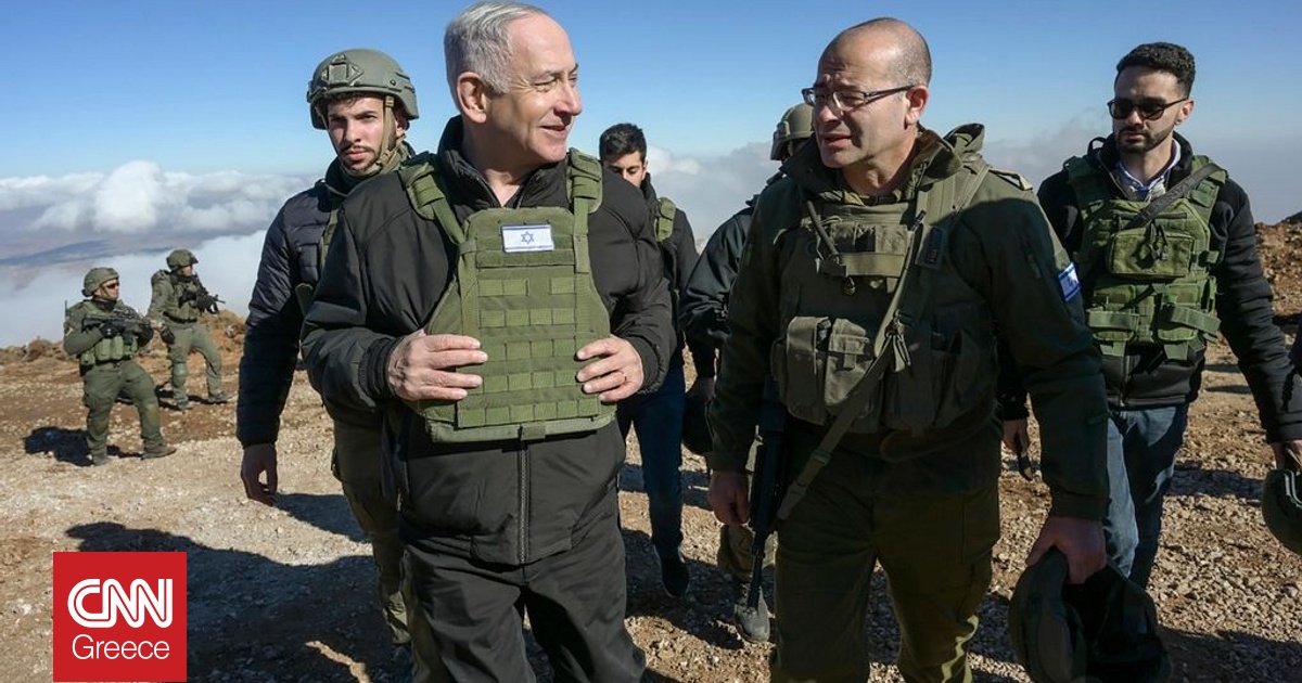 Ισραήλ: Ο Νετανιάχου επισκέφτηκε ισραηλινά στρατεύματα στη Συρία, πέρα από τη γραμμή οριοθέτησης