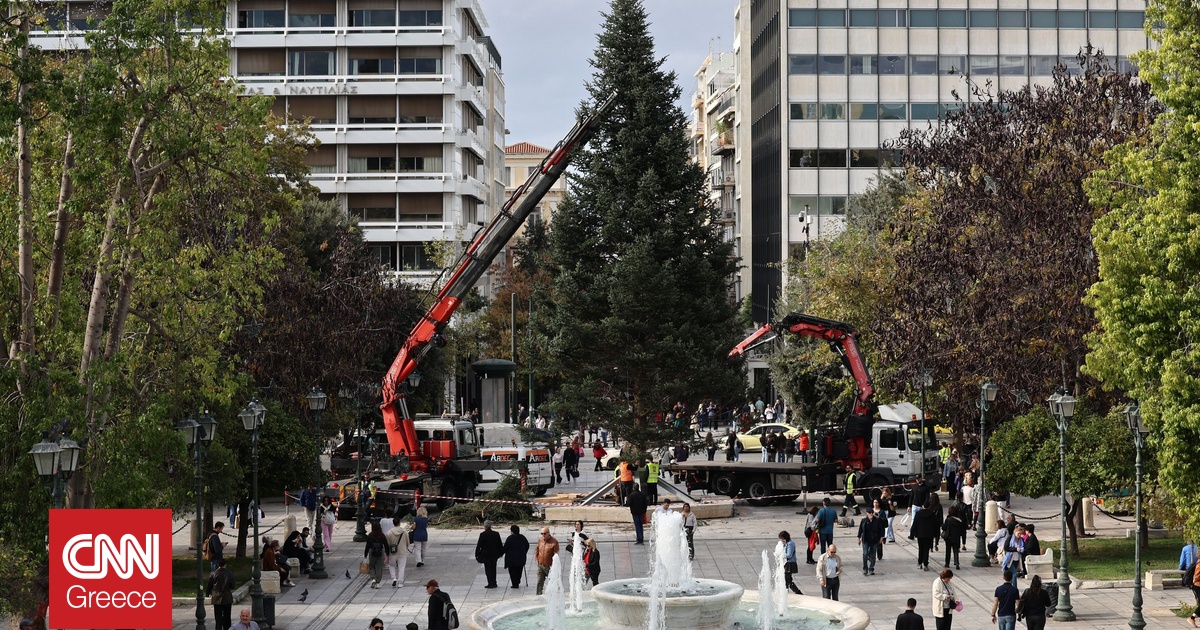 Χριστούγεννα στην Αθήνα: Έφτασε το δέντρο στο Σύνταγμα – Αναλυτικά το πρόγραμμα εκδηλώσεων του Δήμου