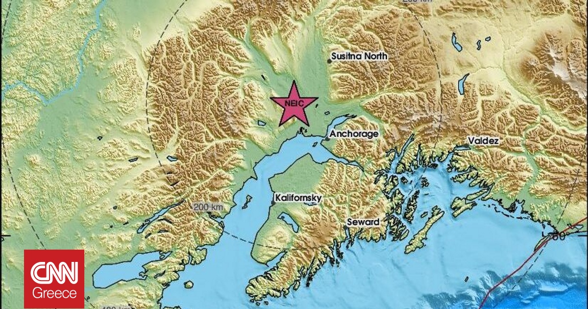 Ισχυρός σεισμός 6 Ρίχτερ στην Αλάσκα – Δεν εκδόθηκε προειδοποίηση για τσουνάμι