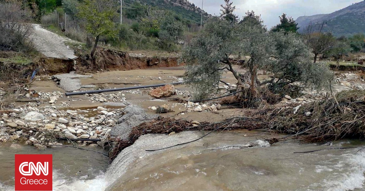 Θάσος: Δρόμοι ξηλώθηκαν, αυτοκίνητα παρασύρθηκαν από την κακοκαιρία Adel