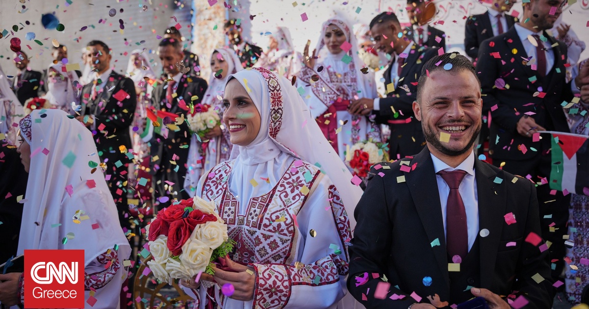 Τα χαμόγελα επέστρεψαν στη Γάζα: Στα συντρίμμια παντρεύτηκαν 54 ζευγάρια – Στιγμές χαράς και ελπίδας