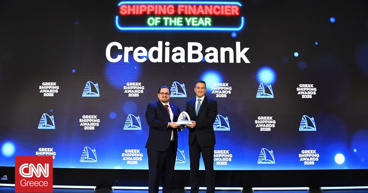 Η CrediaBank “Shipping Financier of the Year” στα Lloyd’s List Greek Shipping Awards