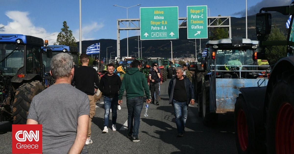 Αγρότες και κτηνοτρόφοι της Αχαΐας μπήκαν με τρακτέρ στην Πάτρα – Κλειστός ο κόμβος Γλαύκου