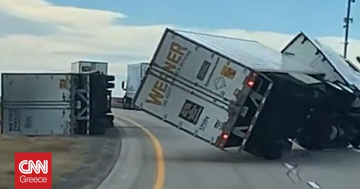 ΗΠΑ: Ριπές ανέμων έως 232 χλμ/ώρα ανατρέπουν νταλίκες σε αυτοκινητόδρομους του Γουαϊόμινγκ