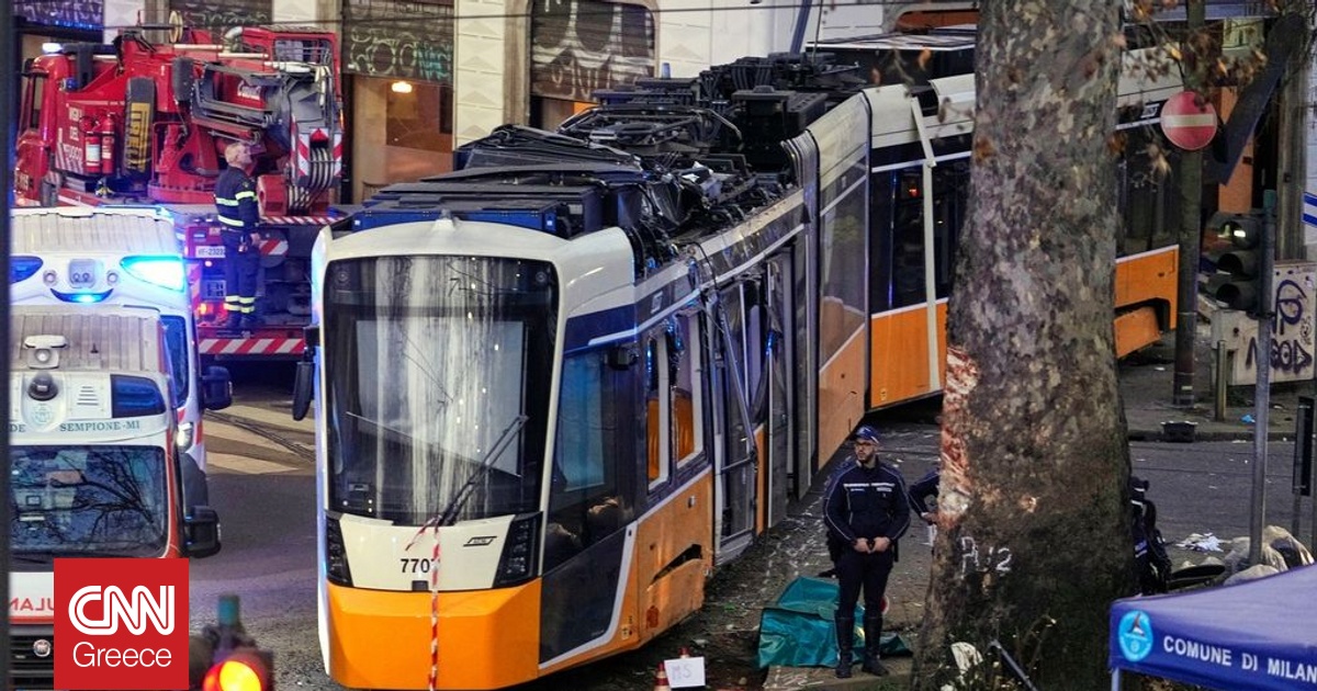 &Iota;&tau;&alpha;&lambda;ί&alpha;: &Eta; &sigma;&tau;&iota;&gamma;&mu;ή &pi;&omicron;&upsilon; &tau;&omicron; &tau;&rho;&alpha;&mu; &epsilon;&kappa;&tau;&rho;&omicron;&chi;&iota;ά&zeta;&epsilon;&tau;&alpha;&iota; &kappa;&alpha;&iota; &pi;έ&phi;&tau;&epsilon;&iota; &sigma;&tau;&omicron; &kappa;&tau;ή&rho;&iota;&omicron; &sigma;&tau;&omicron; &Mu;&iota;&lambda;ά&nu;&omicron; - &Sigma;&tau;&omicron;&upsilon;&sigmaf; &delta;ύ&omicron; &omicron;&iota; &nu;&epsilon;&kappa;&rho;&omicron;ί