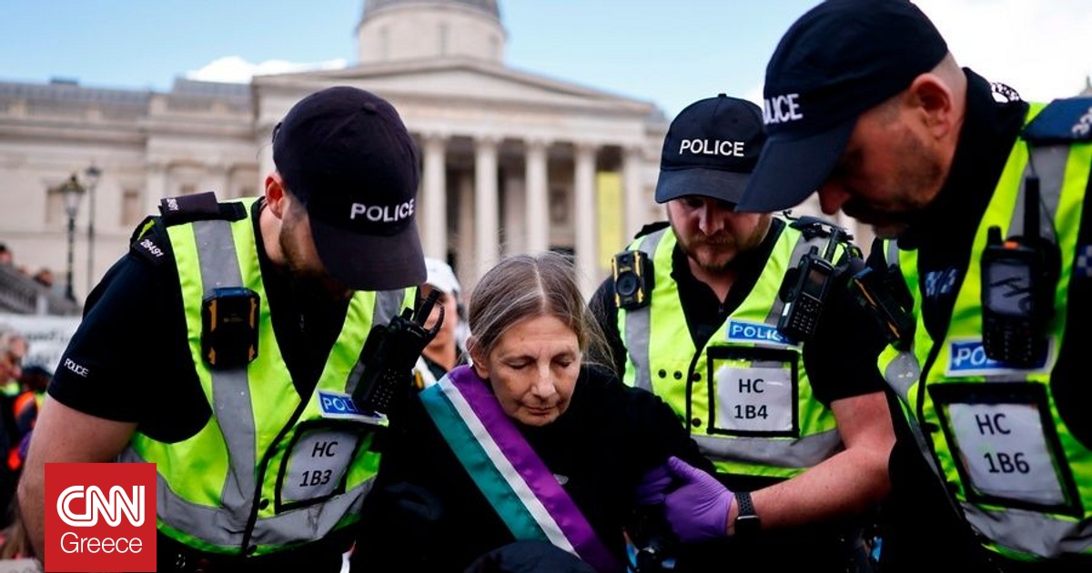 &Lambda;&omicron;&nu;&delta;ί&nu;&omicron;: &Pi;ά&nu;&omega; &alpha;&pi;ό 200 &sigma;&upsilon;&lambda;&lambda;ή&psi;&epsilon;&iota;&sigmaf; &sigma;&epsilon; &delta;&rho;ά&sigma;&eta; &tau;&eta;&sigmaf; Palestine Action