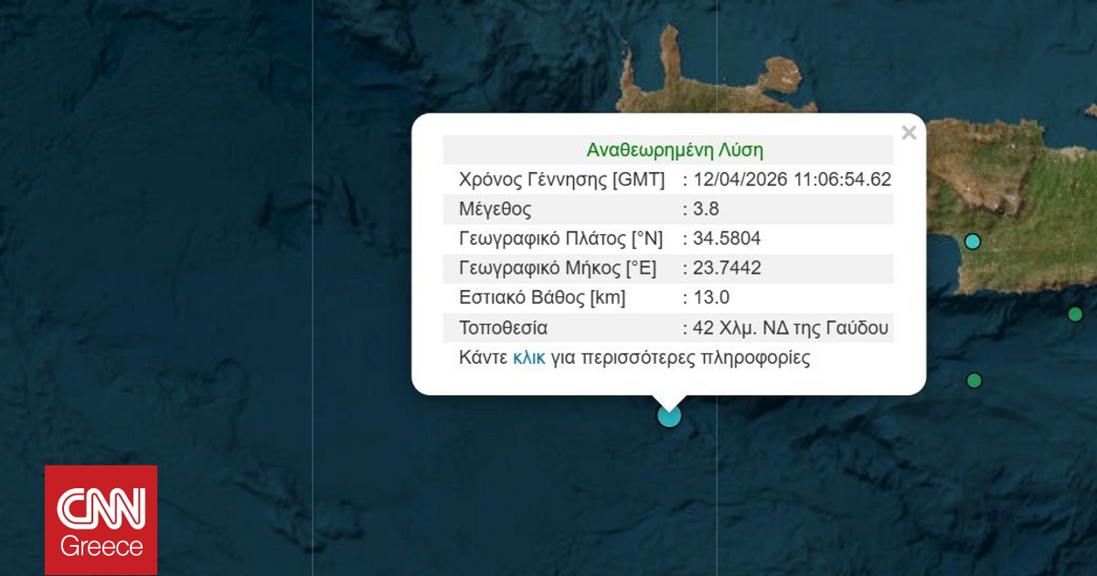 &Sigma;&epsilon;&iota;&sigma;&mu;ό&sigmaf; 3,8 &Rho;ί&chi;&tau;&epsilon;&rho; &alpha;&nu;&omicron;&iota;&chi;&tau;ά &tau;&eta;&sigmaf; &Gamma;&alpha;ύ&delta;&omicron;&upsilon;