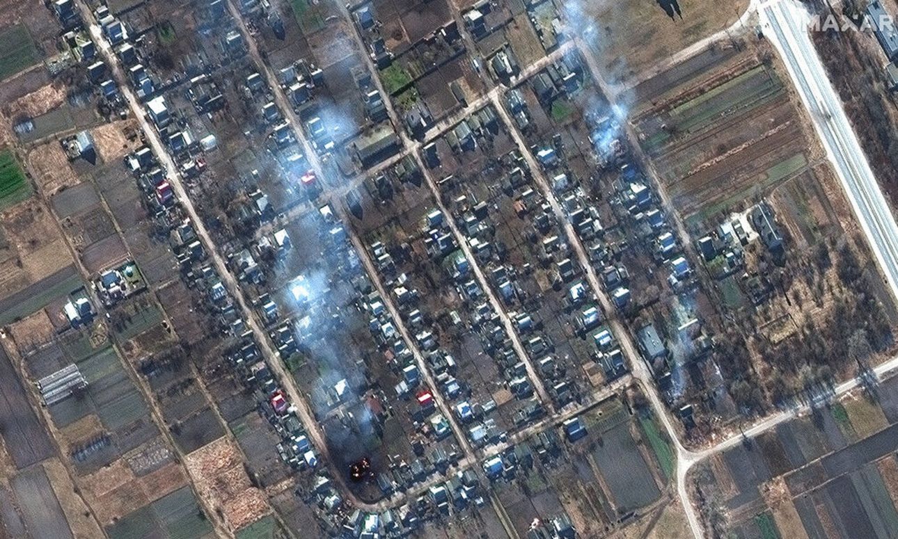 Ουκρανία: Δορυφορικές εικόνες δείχνουν τις καταστροφές από τις ρωσικές δυνάμεις γύρω από το Κίεβο