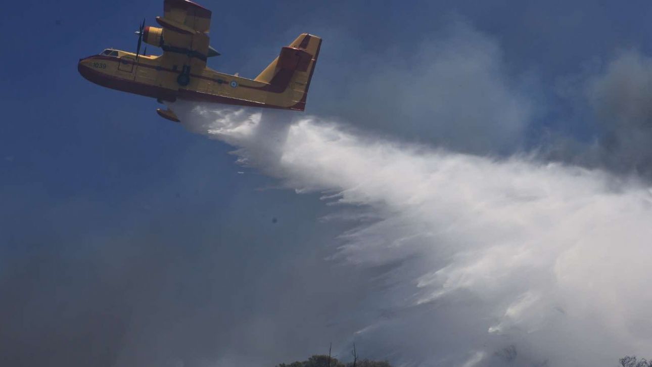 Φωτιά στο Κάτω Σχολάρι στη Θεσσαλονίκη - Μήνυμα από το 112 πήραν οι κάτοικοι