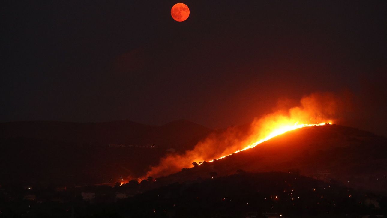 Φωτιά στην Κερατέα: Ποιοι οικισμοί διατρέχουν τον μεγαλύτερο κίνδυνο – Οι δυνάμεις κατάσβεσης