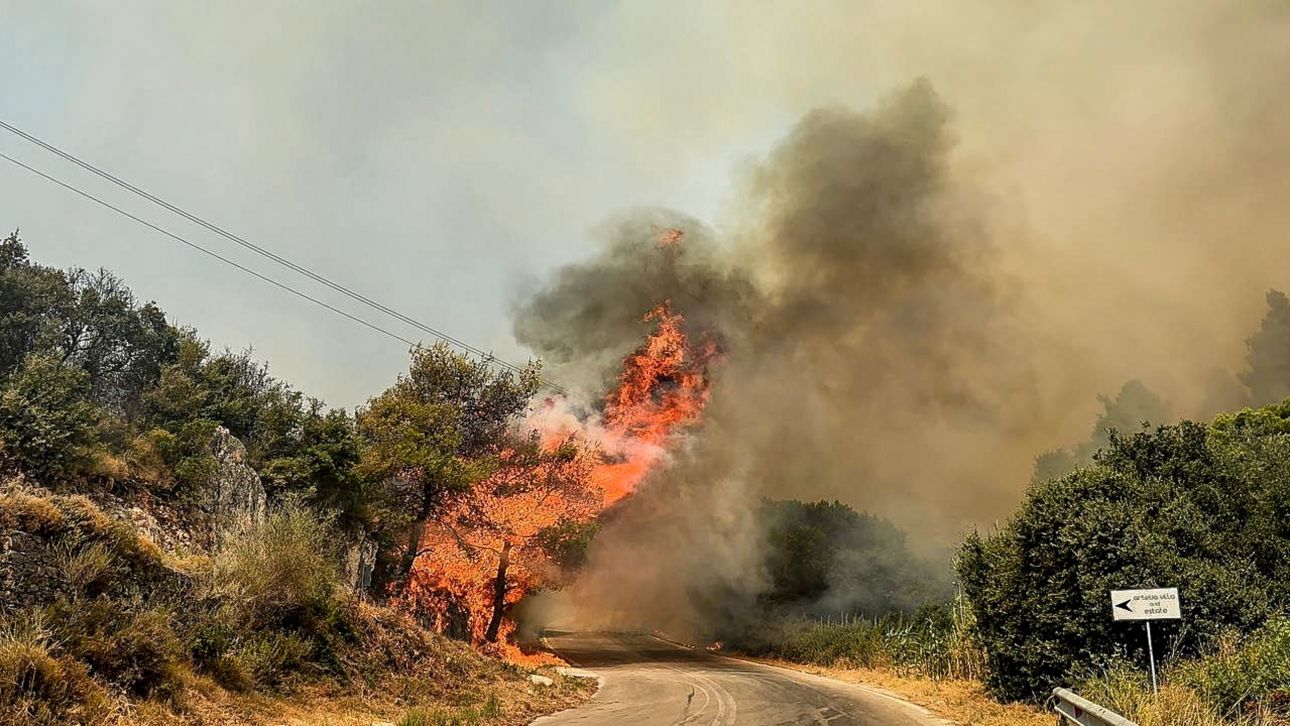 Liveblog: Μαίνονται τα πύρινα μέτωπα σε Αχαΐα, Ζάκυνθο, Χίο, Πρέβεζα, Βόνιτσα και Κεφαλονιά