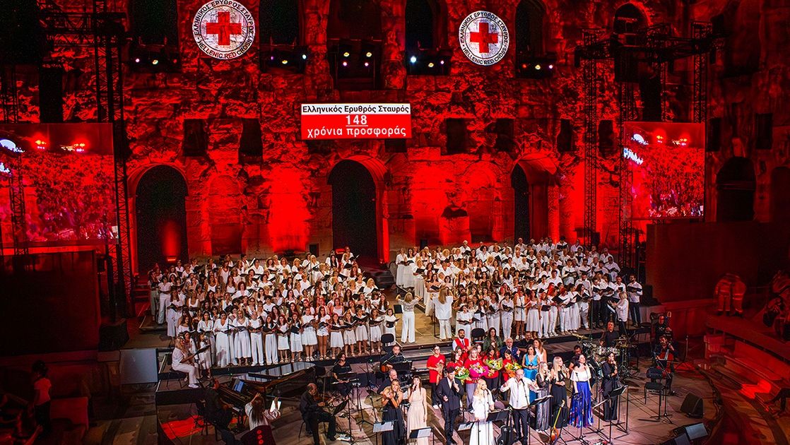 Ελληνικός Ερυθρός Σταυρός: Tεράστια επιτυχία η συναυλία για τις Πανανθρώπινες Αξίες στο Ηρώδειο