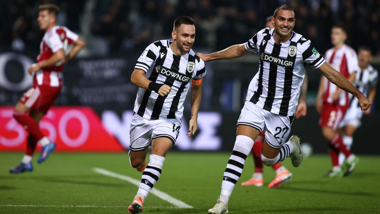 ΠΑΟΚ – Ολυμπιακός 2-1: Ο «Δικέφαλος» γύρισε το ντέρμπι και την… κορυφή της Super League