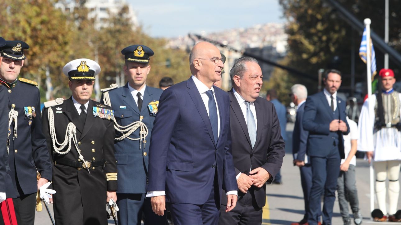 Δένδιας για 28η Οκτωβρίου: «ΟΧΙ απέναντι σε κάθε απειλή, προχωράμε στην ”Ατζέντα 2030”» Δένδιας για 28η Οκτωβρίου: «ΟΧΙ απέναντι σε κάθε απειλή, προχωράμε στην ”Ατζέντα 2030”»