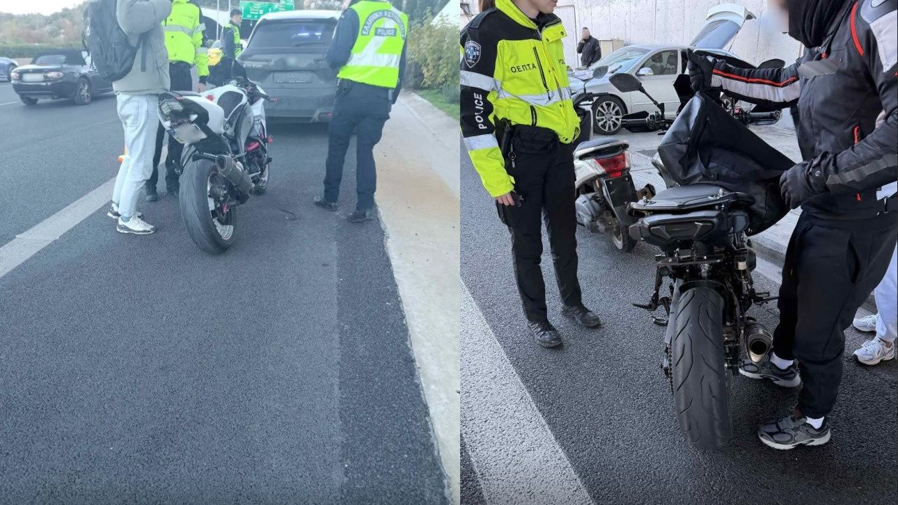 Συνελήφθη ο οδηγός μηχανής που παρέσυρε και τραυμάτισε αστυνομικούς στην Αττική Οδό