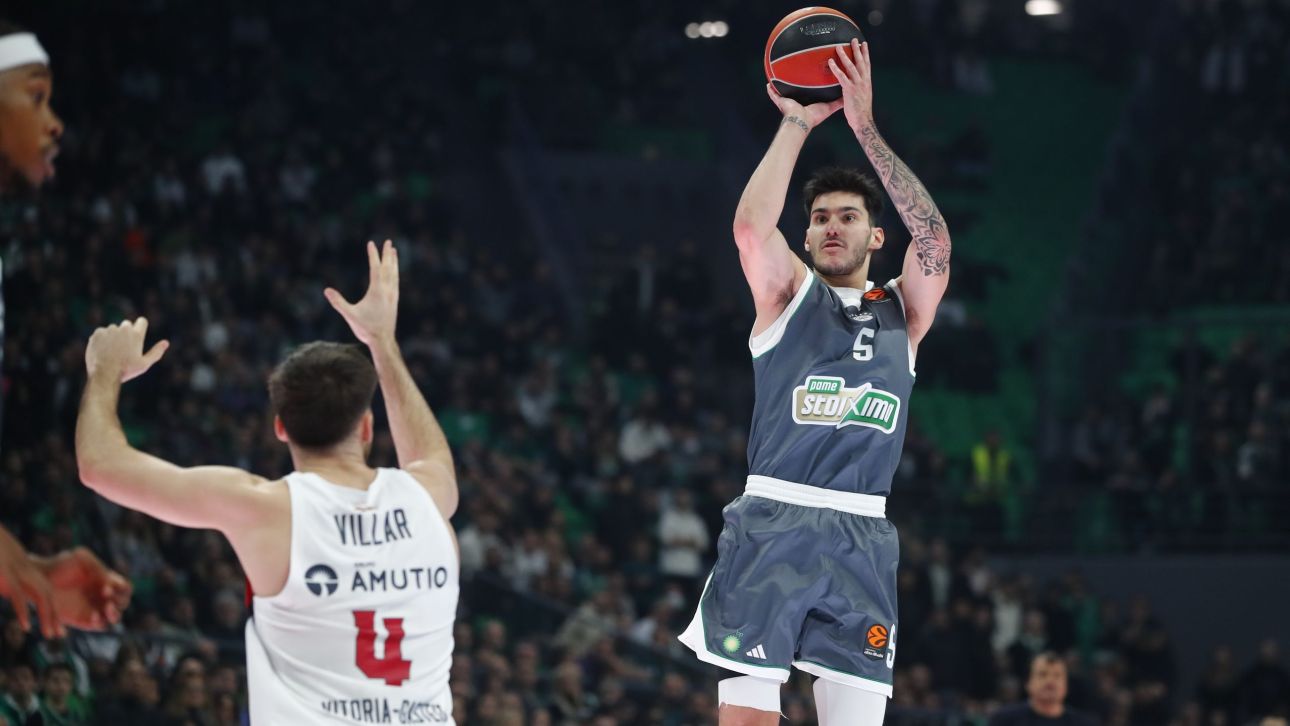 &Pi;&alpha;&nu;&alpha;&theta;&eta;&nu;&alpha;ϊ&kappa;ό&sigmaf; - &Mu;&pi;&alpha;&sigma;&kappa;ό&nu;&iota;&alpha; 93-74: &Epsilon;&pi;&iota;&sigma;&tau;&rho;&omicron;&phi;ή &sigma;&tau;&iota;&sigmaf; &nu;ί&kappa;&epsilon;&sigmaf; &mu;&epsilon; MVP &tau;&omicron;&nu; &Beta;&alpha;&sigma;ί&lambda;&eta; &Tau;&omicron;&lambda;&iota;ό&pi;&omicron;&upsilon;&lambda;&omicron;