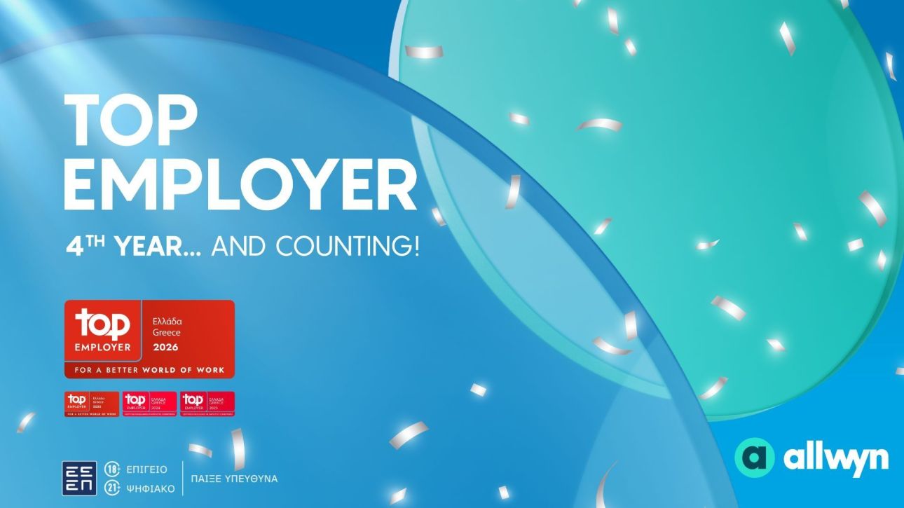 Allwyn: &Kappa;&omicron;&rho;&upsilon;&phi;&alpha;ί&omicron;&sigmaf; &epsilon;&rho;&gamma;&omicron;&delta;ό&tau;&eta;&sigmaf; &sigma;&tau;&eta;&nu; &Epsilon;&lambda;&lambda;ά&delta;&alpha; &mu;&epsilon; &pi;&iota;&sigma;&tau;&omicron;&pi;&omicron;ί&eta;&sigma;&eta; Top&nbsp;Employer&nbsp;2026