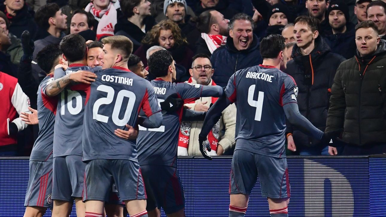 Ά&gamma;&iota;&alpha;&xi;-&Omicron;&lambda;&upsilon;&mu;&pi;&iota;&alpha;&kappa;ό&sigmaf; 1-2: &laquo;&Delta;&iota;&pi;&lambda;ό&raquo; &sigma;&tau;&omicron; Ά&mu;&sigma;&tau;&epsilon;&rho;&nu;&tau;&alpha;&mu; &kappa;&alpha;&iota; &theta;&rho;&upsilon;&lambda;&iota;&kappa;ή &pi;&rho;ό&kappa;&rho;&iota;&sigma;&eta; &sigma;&tau;&alpha; &nu;&omicron;&kappa; ά&omicron;&upsilon;&tau; &tau;&omicron;&upsilon; Champions League