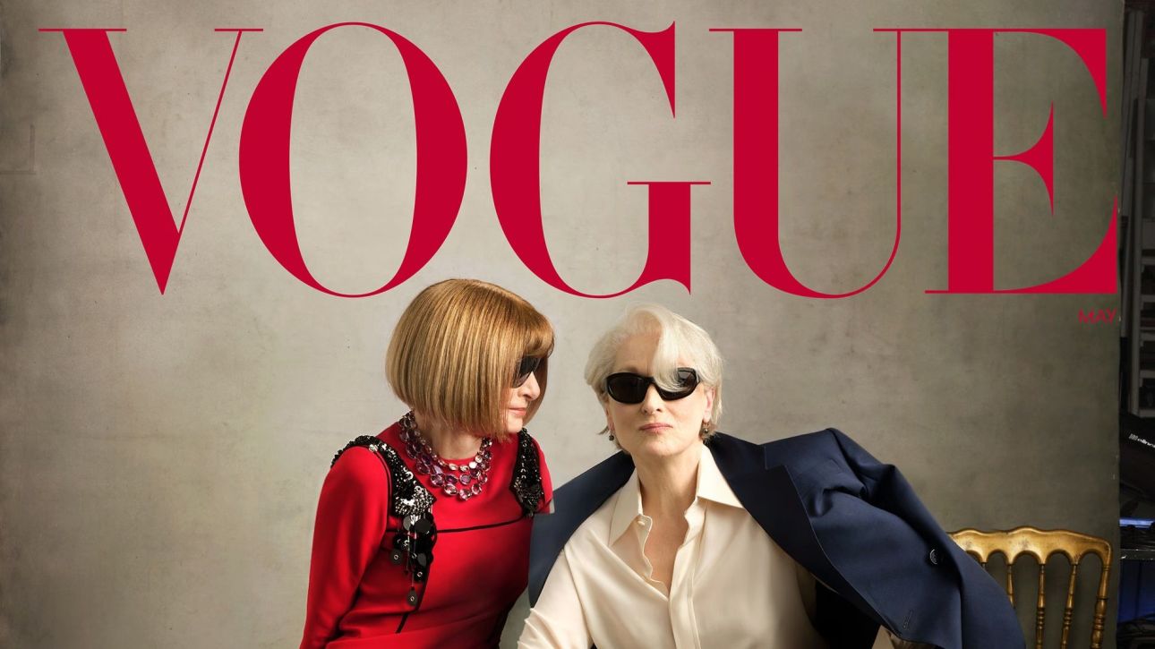 Η Άννα Γουίντουρ στο εξώφυλλο της Vogue με την κινηματογραφική της «δίδυμη» Μέριλ Στριπ