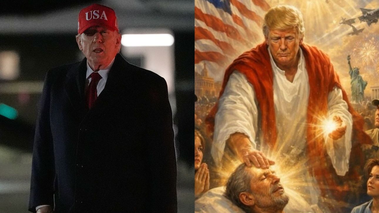 &Delta;&iota;&alpha;&gamma;&rho;ά&phi;&eta;&kappa;&epsilon; &eta; &alpha;&nu;ά&rho;&tau;&eta;&sigma;&eta; &Tau;&rho;&alpha;&mu;&pi; &pi;&omicron;&upsilon; &tau;&omicron;&nu; &epsilon;&iota;&kappa;&omicron;&nu;ί&zeta;&epsilon;&iota; &omega;&sigmaf; &Iota;&eta;&sigma;&omicron;ύ &nu;&alpha; &theta;&epsilon;&rho;&alpha;&pi;&epsilon;ύ&epsilon;&iota; &alpha;&sigma;&theta;&epsilon;&nu;ή