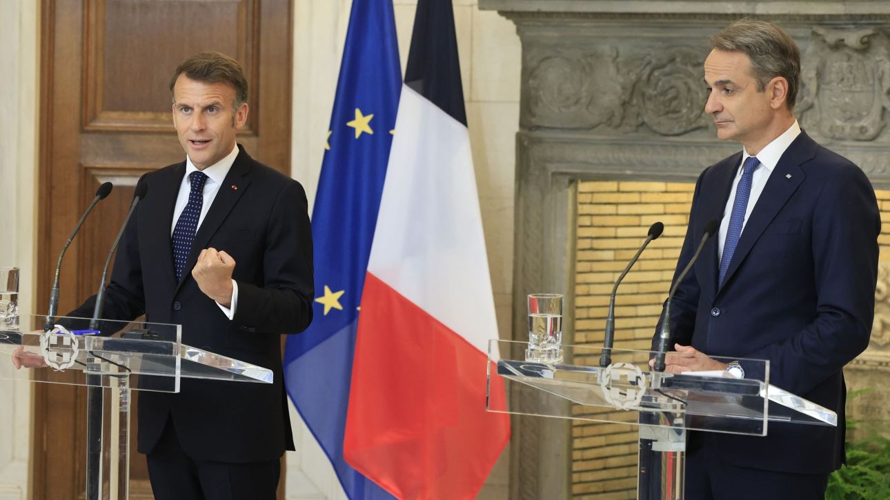 Live οι κοινές δηλώσεις Μητσοτάκη και Μακρόν μετά την υπογραφή στρατηγικής συνεργασίας