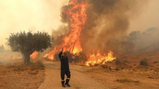 Φωτιά στη Μάνδρα: Εντολή εκκένωσης για τέσσερις οικισμούς