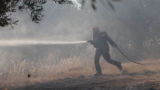 Οριοθετήθηκε η φωτιά στο Μαρκόπουλο Αττικής