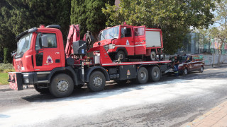 Διακοπή κυκλοφορίας στη Νέα Χαλκηδόνα λόγω εκτροπής πυροσβεστικού οχήματος
