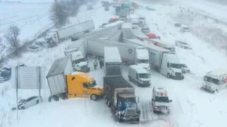 Μεγάλη καραμπόλα στο Μίσιγκαν - Τουλάχιστον 100 οχήματα συγκρούστηκαν στο χιόνι