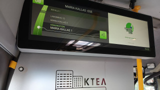 Ψηφιακές οθόνες στα λεωφορεία της Καλαμάτας «μιλούν» για πρώτη φορά σχετικά με την κλιματική αλλαγή