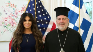 Συνάντηση της Κίμπερλι Γκίλφοϊλ με τον Αρχιεπίσκοπο Θυατείρων και Μεγάλης Βρετανίας