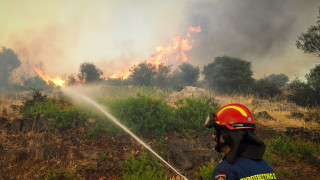 Φωτιά σε δασική έκταση στο Αλιβέρι - Μήνυμα του 112