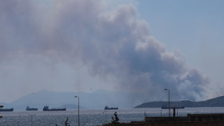 Πυρκαγιά στη Σαλαμίνα: Εξι μηνύματα από το 112 για εκκενώσεις περιοχών μέχρι τώρα