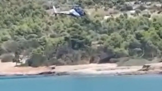 Σπέτσες: Ελικόπτερο προσγειώθηκε σε παραλία στις Σπέτσες - Συνελήφθη ο πιλότος