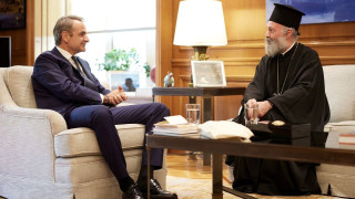 Συνάντηση του Πρωθυπουργού Κυριάκου Μητσοτάκη με τον Αρχιεπίσκοπο Αυστραλίας κ.κ. Μακάριο