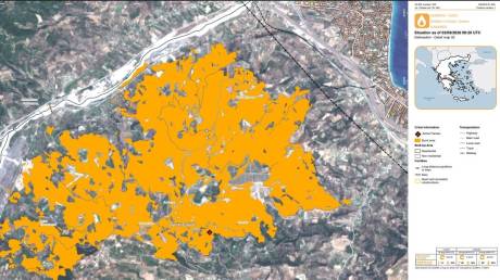 Copernicus: Πάνω από 7.000 στρέμματα κάηκαν στην πυρκαγιά της Αιγιαλείας