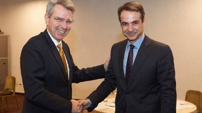 Συνάντηση του Κ. Μητσοτάκη με τον αμερικανό πρέσβη Τζέφρι Πάιατ