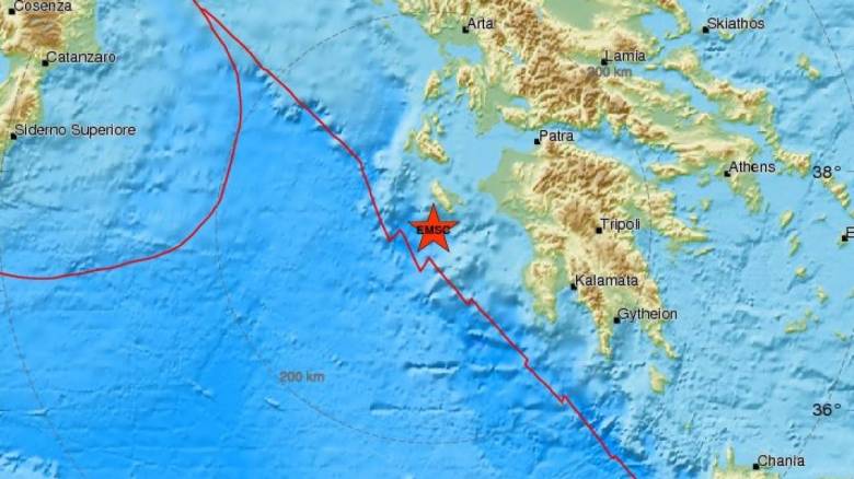 Σεισμός κοντά στη Ζάκυνθο