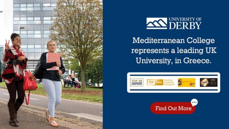 Mediterranean College x University of Derby: Πανεπιστημιακές Σπουδές Ευρωπαϊκού Επιπέδου