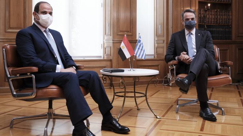 Δηλώσεις Μητσοτάκη - Αλ Σίσι: Θεμέλιο σταθερότητας η τριμερής Ελλάδας, Αιγύπτου και Κύπρου