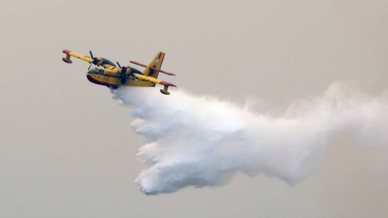 Δύο ελληνικά Canadair στη «μάχη» με τις φλόγες στην Πάφο