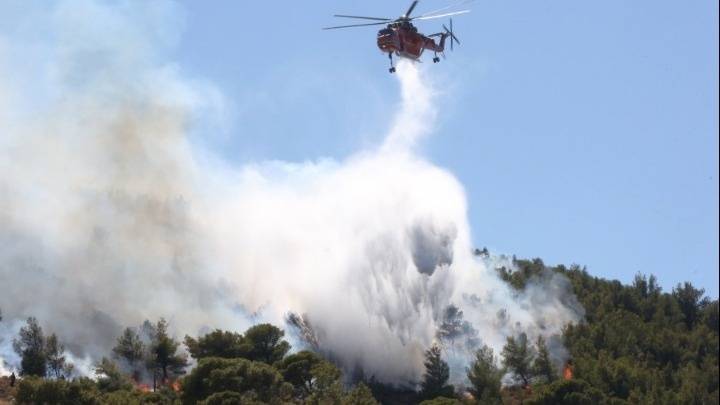 Χωρίς ενεργό μέτωπο η φωτιά στην Κάτω Κρυά Λασιθίου