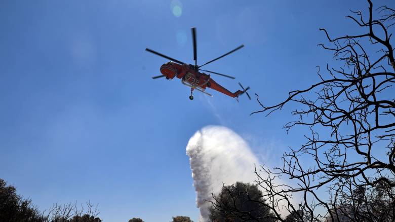 Φωτιά στο Βόλο - Κινητοποίηση επίγειων και εναέριων δυνάμεων