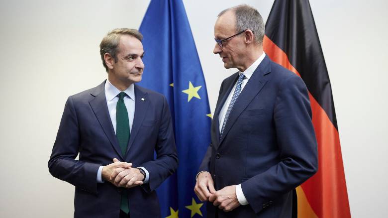Η ευρωπαϊκή αεράμυνα στο επίκεντρο της συνάντησης Μητσοτάκη - Μερτς