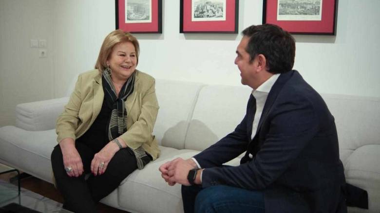 Συνάντηση Αλέξη Τσίπρα με Λούκα Κατσέλη - «Μήνυμα ενότητας η υποψηφιότητά της ως ΠτΔ»