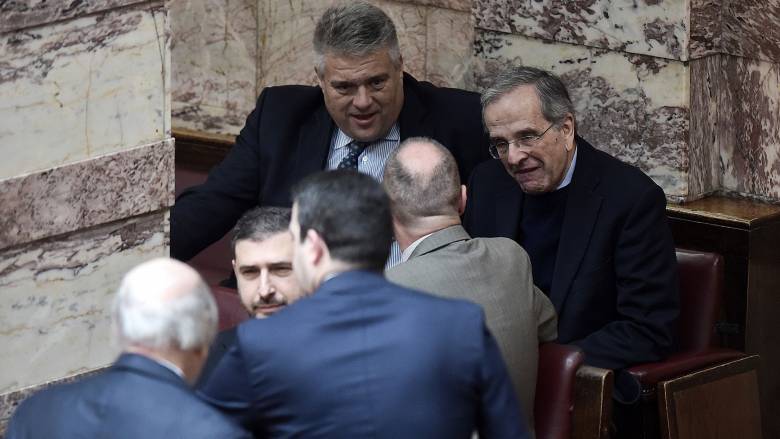 Aπό τα «ορεινά» της Βουλής παρακολούθησε την ψηφοφορία για Πρόεδρο της Δημοκρατίας ο Αντώνης Σαμαράς