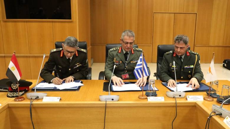 Υπογραφή Κοινού Σχεδίου Δράσης Ελλάδας-Κύπρου-Αιγύπτου και Στρατιωτικής Συνεργασίας Ελλαδας-Αιγύπτου