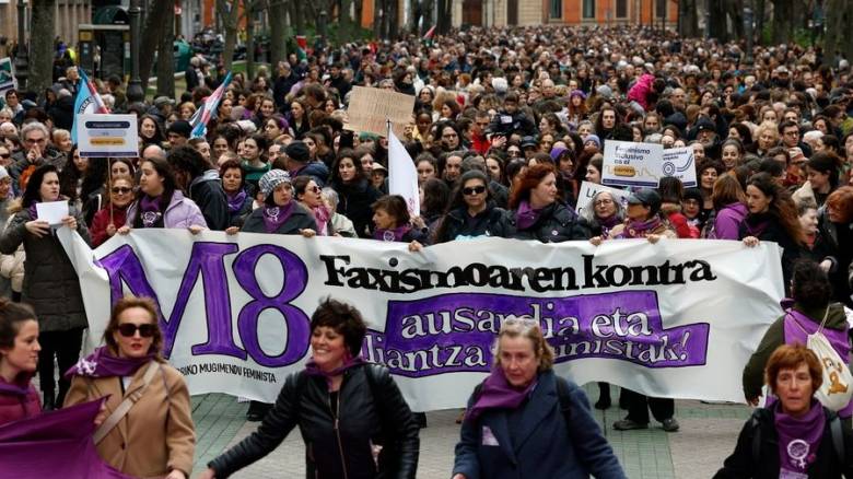 Ισπανία: 25.000 άνθρωποι διαδήλωσαν με αφορμή την Παγκόσμια Ημέρα της Γυναίκας
