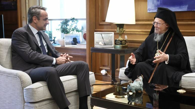 Μητσοτάκης σε Βαρθολομαίο: Μας δίνετε θάρρος να συνεχίσουμε στον δύσκολο δρόμο ανάταξης της πατρίδας